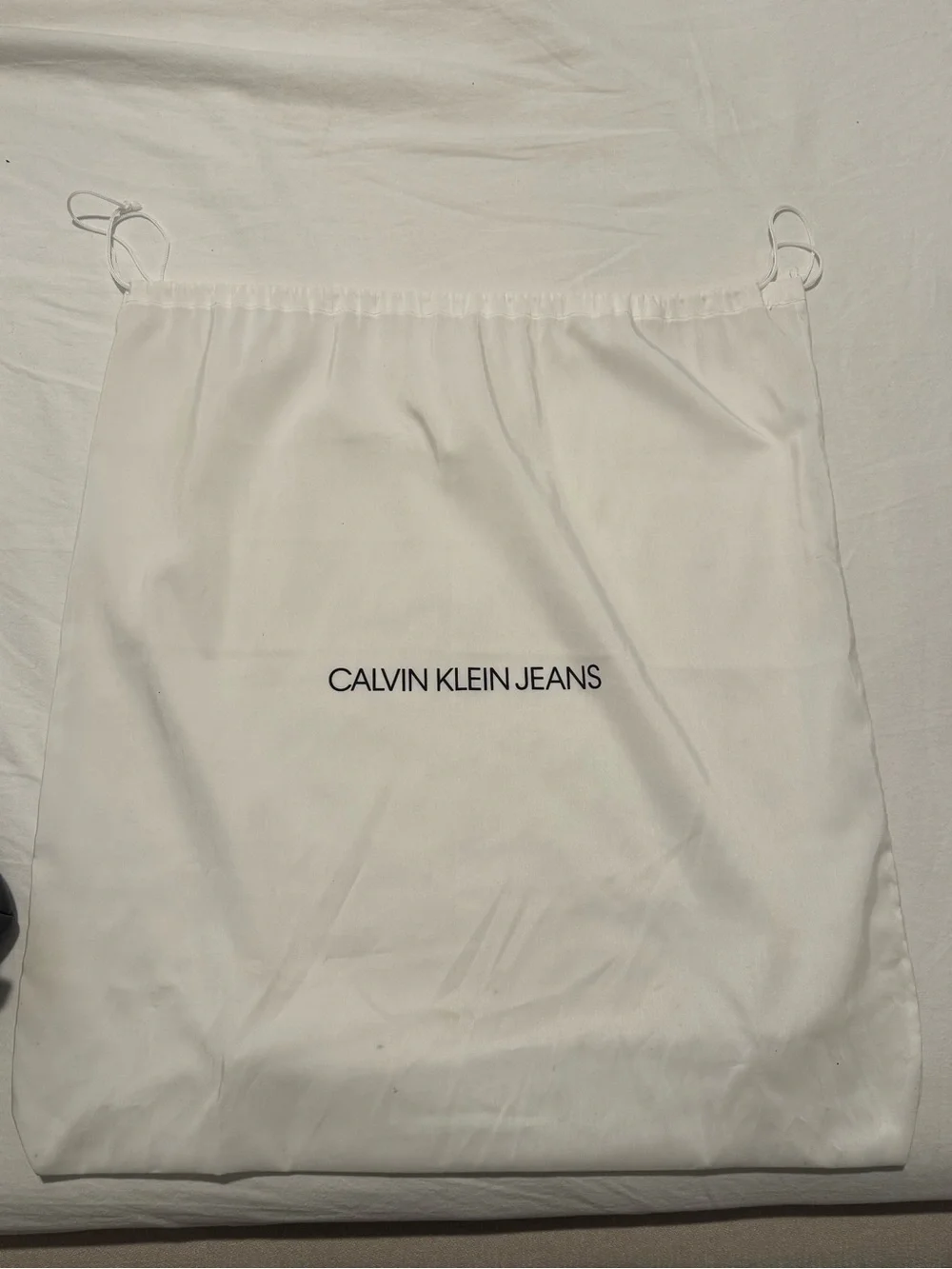 Calvin Klein Jeans Black Leather-Look Backpack with Front Pocket